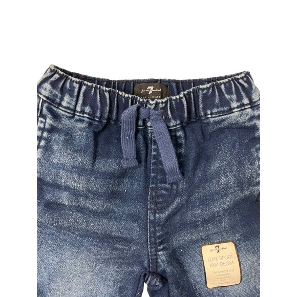 Seven For All Mankind Baby Boys Luxe Sport Knit Denim Shorts - Picture 2 of 3